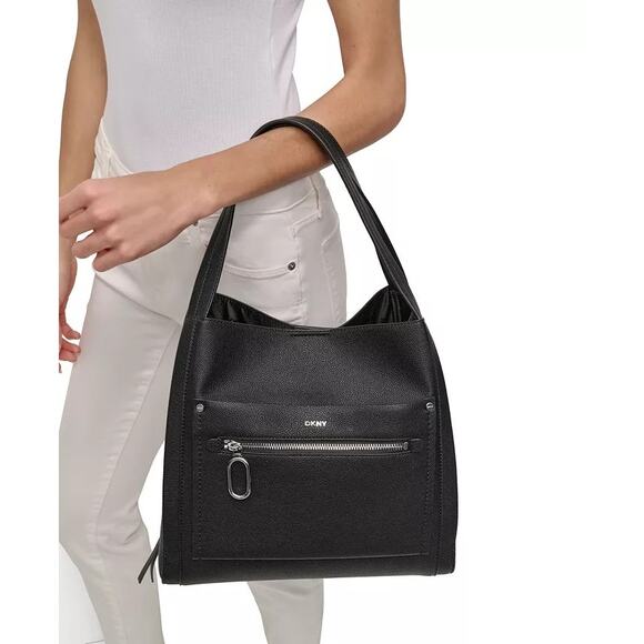 DKNY Women's "Nala" Medium Hobo in Black - Picture 2 of 9